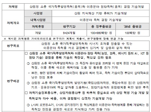 [정부과제제안] 2026 산림 지식재산 기반 유레카 기술개발(R&D).jpg