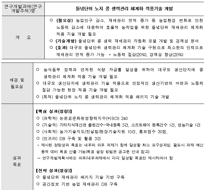 [정부과제제안] 들녘단위 노지 콩 생력관리 체계화 적용기술 개발.jpg