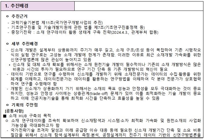 [정부과제제안서] 국가전략기술 미래소재 기술개발 - 소재 HUB 공고.jpg