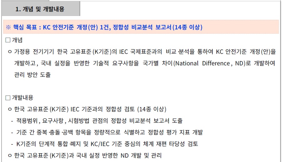 [정부과제제안서] 가정용 전기기기 한국 고유표준의 IEC 표준 정합성 검토를 통한 품목별 안전기준 고도화.jpg